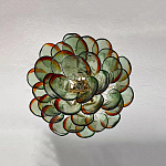 Люстра стеклянная с зелеными лепестками Green Leaf Fall варинант исполнения - 4 | Loft Concept в Самаре