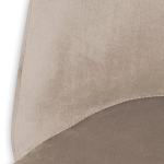 Барный стул со спинкой и металлической подставкой на 4-х деревянных ножках Бежевый Велюр Vendramin Chair варинант исполнения - 3 | Loft Concept в Самаре