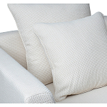 Дизайнерское кресло мягкое с обивкой из рогожки кремового цвета Decoration of Everything варинант исполнения - 2 | Loft Concept в Самаре