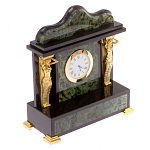 Часы настольные из натурального камня Нефрит с декором в виде Кариатиды Caryatid Stone Clock варинант исполнения - 2 | Loft Concept в Самаре