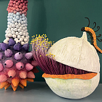 Статуэтка фантастический фрукт Exotic Tropical Fruit orange and white 67 варинант исполнения - 1 | Loft Concept в Самаре