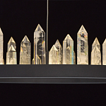 Люстра с двумя кольцами черного цвета с хрустальными элементами QUARTZ CRYSTAL варинант исполнения - 7 | Loft Concept в Самаре