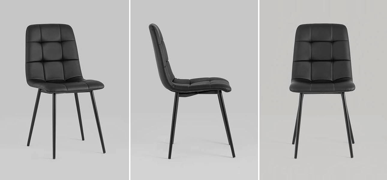 Стул NANCY S Chair Черная Экокожа Стул NANCY S Chair Черная Экокожа - Loft-Concept в Самаре