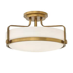 Потолочный светильник с круглым матовым белым плафоном Hinkley