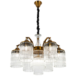 Подвесная люстра с плафонами с виде трубчатых хрустальных подвесок Cadice Chandelier 7 варинант исполнения - 2 | Loft Concept в Самаре