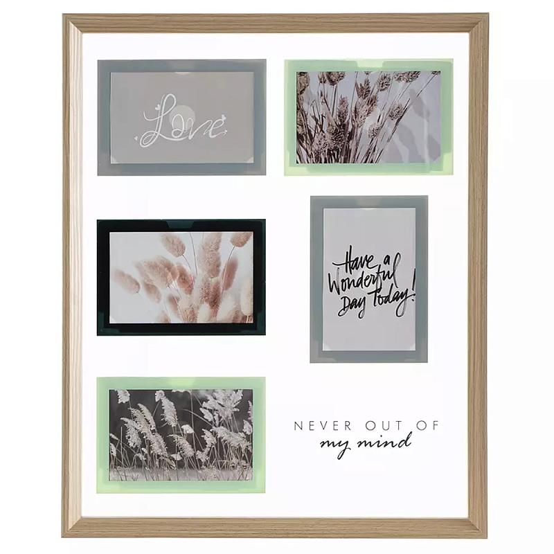 Рамка для 5-ти фотографий Moment Forever Бежевый Белый Черный в Самаре | Loft Concept 