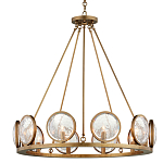 Люстра круглая с прозрачными рельефными плафонами Crystal Prism варинант исполнения - 1 | Loft Concept в Самаре