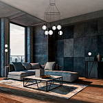 Люстра светодиодная с 6-ю сферическими стеклянными плафонами Splatter варинант исполнения - 5 | Loft Concept в Самаре