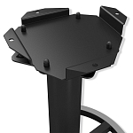 Барный стул вращающийся со спинкой и подлокотниками Douglas Rhombus Синий Велюр варинант исполнения - 5 | Loft Concept в Самаре