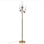 Торшер с 2-мя фигурками птиц на изогнутых прозрачных трубках Ganthea варинант исполнения - 4 | Loft Concept в Самаре