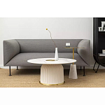 Кофейный столик с круглой столешницей на белом мраморном основании Original Foundation варинант исполнения - 2 | Loft Concept в Самаре