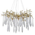 Люстра подвесная с прозрачными подвесками в форме капель Droplet Chandelier варинант исполнения - 1 | Loft Concept в Самаре