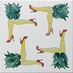 Плитка дизайнерская с рисунком Пина Колада варинант исполнения - 2 | Loft Concept в Самаре