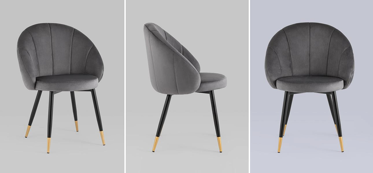 Стул Alberto Chair Серый Велюр Стул Alberto Chair Серый Велюр - Loft-Concept в Самаре