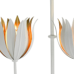 Люстра белая прямоугольная с абажурами в виде цветков тюльпана White Tulips варинант исполнения - 1 | Loft Concept в Самаре