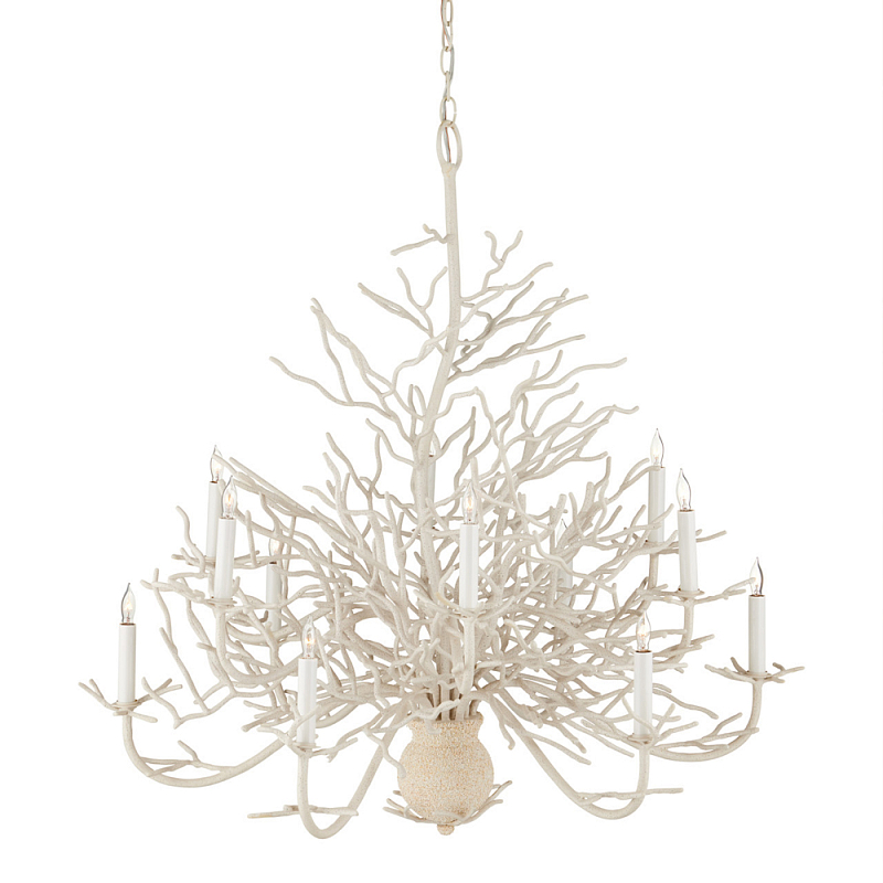 Люстра с декором в виде кораллов Coral Decor Белый Люстра с декором в виде кораллов Coral Decor Белый в Самаре | Loft Concept