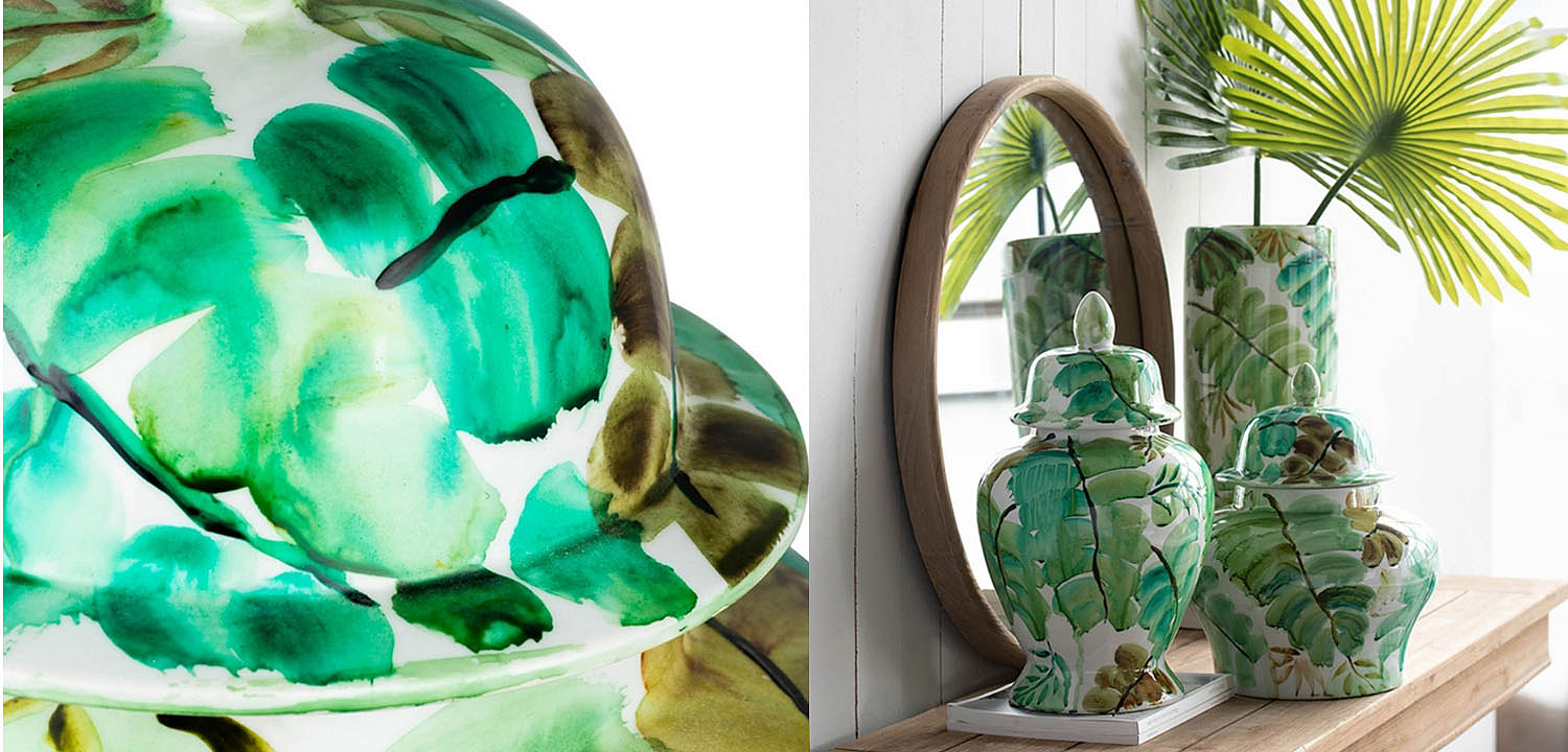 Ваза Vase Green Leaves II Ваза Vase Green Leaves II - Loft-Concept в Самаре