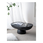 Столик кофейный черного цвета с овальной столешницей и круглым основанием Black Dalmen Table варинант исполнения - 3 | Loft Concept в Самаре