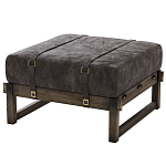 Пуф Duncan винтажная черная кожа  варинант исполнения - 2 | Loft Concept в Самаре