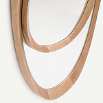 Ассиметричное зеркало в дубовой раме Infinity Symbol варинант исполнения - 3 | Loft Concept в Самаре