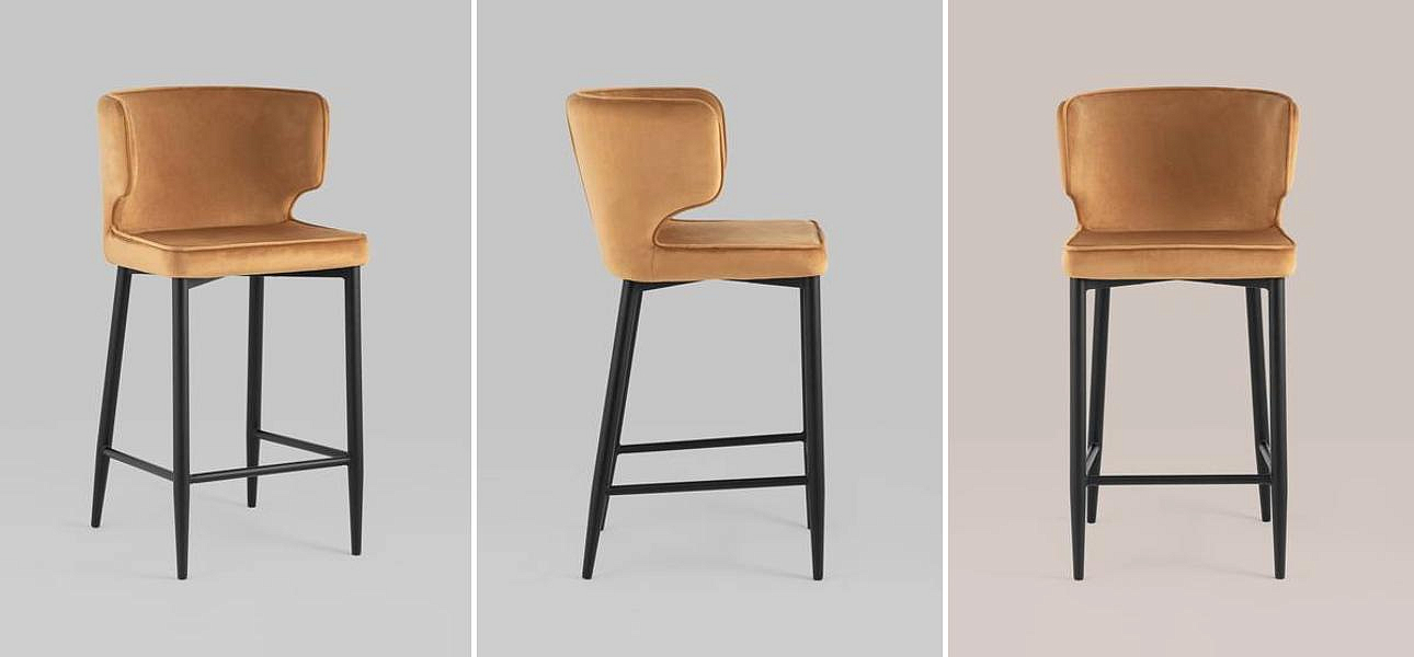 Стул Полубарный Chair посадка 65 см Терракотовый Велюр Стул Полубарный Chair посадка 65 см Терракотовый Велюр - Loft-Concept в Самаре
