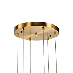 Подвесной светильник светодиодный с 6-ю белыми плафонами в виде цветов Flower Light Gold варинант исполнения - 2 | Loft Concept в Самаре