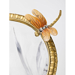 Ваза из прозрачного стекла с бронзовой вставкой в виде цветущей ветви Eden Garden porcelain and bronze варинант исполнения - 3 | Loft Concept в Самаре