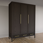 Большой Шкаф Primo Темный орех с 3 дверьми и 3 выдвижными ящиками варинант исполнения - 4 | Loft Concept в Самаре