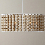 Люстра в форме цилиндра с вставками из деревянных бусин Wooden Beads варинант исполнения - 7 | Loft Concept в Самаре