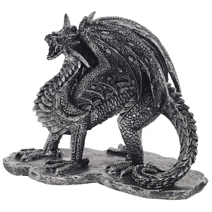 Декоративная статуэтка Дракон Dragon Black Silver Statuette