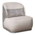 Кресло без подлокотников бежевое с принтом Macrocosm варинант исполнения - 1 | Loft Concept в Самаре