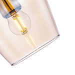 Подвесной светильник со стеклянным плафоном в форме бокала янтарного цвета Prestige варинант исполнения - 4 | Loft Concept в Самаре