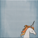 Плитка с узором Девочка единорог варинант исполнения - 5 | Loft Concept в Самаре