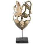 Маска ручной работы деревянная резная Lizard Mask варинант исполнения - 1 | Loft Concept в Самаре