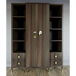 Большой шкаф с витриной Elsa Dreams Walnut варинант исполнения - 1 | Loft Concept в Самаре