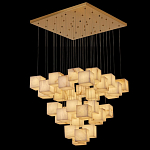 Люстра подвесная с квадратными плафонами из натурального камня Glowing Spheres варинант исполнения - 5 | Loft Concept в Самаре