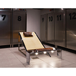 Дизайнерское кресло на металлическом каркасе с подставкой для ног Poltronova Mies Armchair варинант исполнения - 13 | Loft Concept в Самаре