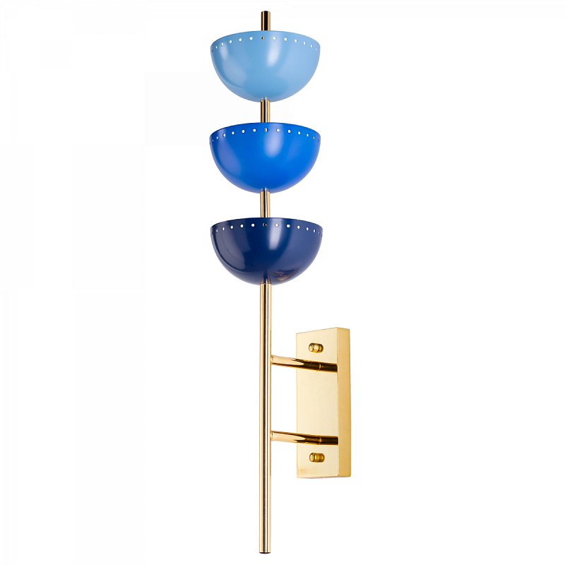 Бра LISBON SCONCE Blue Синий Глянцевое золото Голубой в Самаре | Loft Concept 