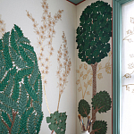 Обои ручная роспись Mughal Trees Original colourway on linen варинант исполнения - 2 | Loft Concept в Самаре