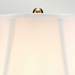 Настольная лампа с фарфоровым основанием с декоративным орнаментом и белым абажуром на темной круглой подставке Elstead Lighting варинант исполнения - 7 | Loft Concept в Самаре