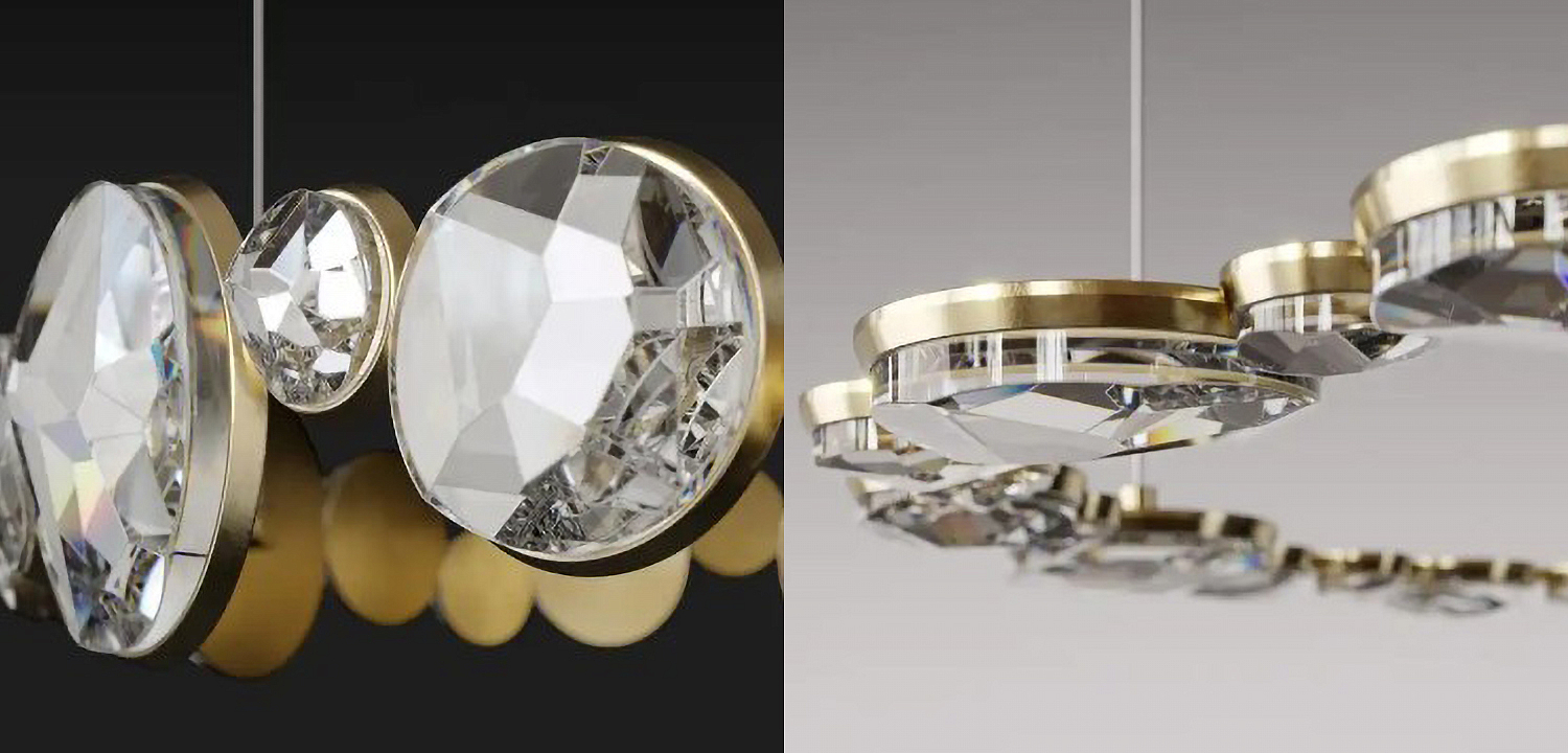 Люстра RING horizontal chandelier with crystals Люстра RING horizontal chandelier with crystals - Loft-Concept в Самаре