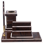 Настольный письменный набор из природного камня обсидиана Team leader варинант исполнения - 4 | Loft Concept в Самаре