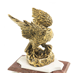 Часы настольные из натурального камня с декором в виде орла Eagle Stone Clock варинант исполнения - 3 | Loft Concept в Самаре