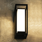 Уличный настенный светильник прямоугольный с чёрной рамкой Высота 35 см Geometric Glow варинант исполнения - 2 | Loft Concept в Самаре