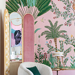 Обои ручная роспись Amazonia Florence Pink dyed silk варинант исполнения - 5 | Loft Concept в Самаре