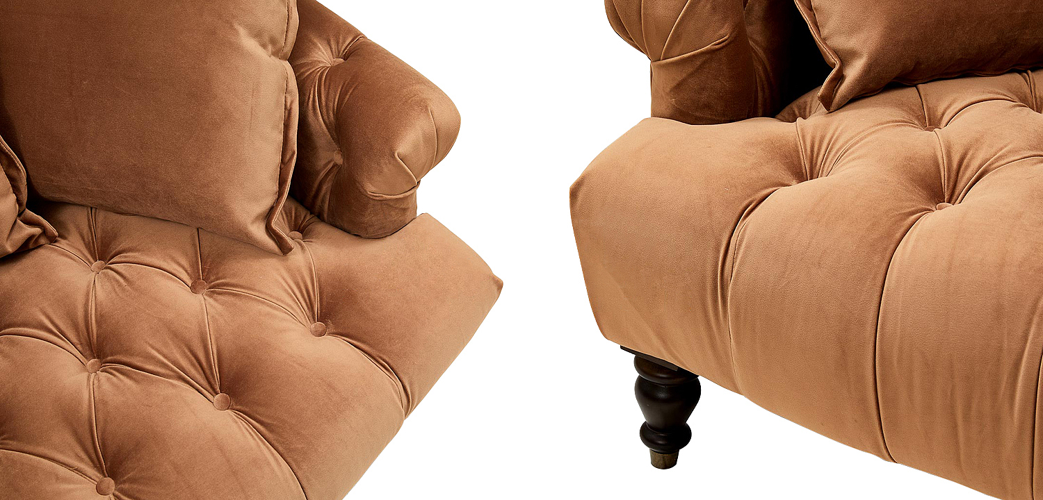 Диван велюровый с подушками Welch Sofa Диван велюровый с подушками Welch Sofa - Loft-Concept в Самаре