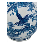 Ваза с мотивами цветущего сада с попугаями Blue Vase Inspired by Nature варинант исполнения - 3 | Loft Concept в Самаре