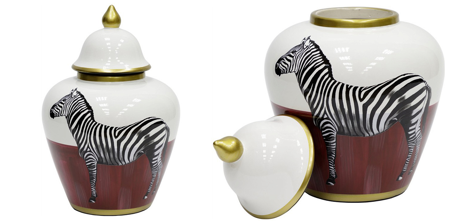 Ваза Zebra Vase white and red Ваза Zebra Vase white and red - Loft-Concept в Самаре