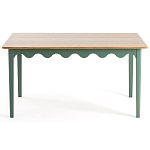 Деревянный обеденный стол Wavy Wooden Dining Table Green варинант исполнения - 2 | Loft Concept в Самаре