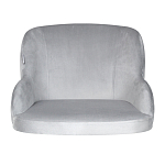 Барный стул со спинкой и подлокотниками на 4-х деревянных ножках Серый Велюр Ava Charm варинант исполнения - 2 | Loft Concept в Самаре